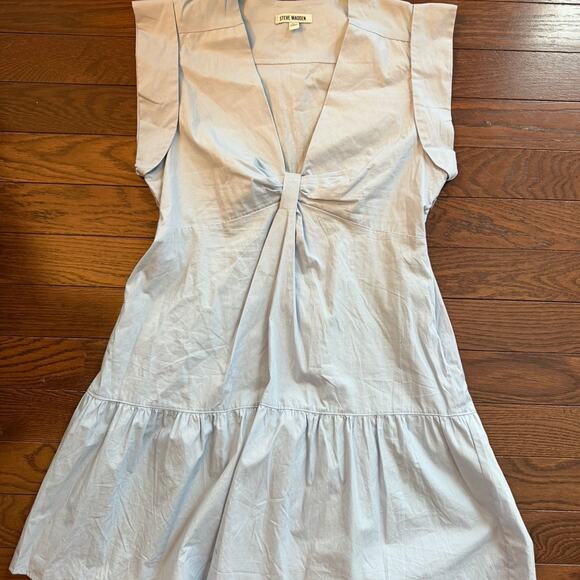 Steve Madden Light Blue Mini Flare Dress Size Large - Picture 3 of 7